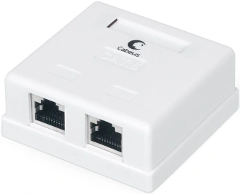 Розетка Cabeus WS-8P8C-CAT.6-SH-2 комп.RJ45 кат.6 бел. - купить недорого с доставкой в интернет-магазине