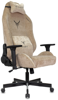 Кресло игровое Knight N1 Fabric бежевый Light-21 с подголов. крестов. металл - купить недорого с доставкой в интернет-магазине