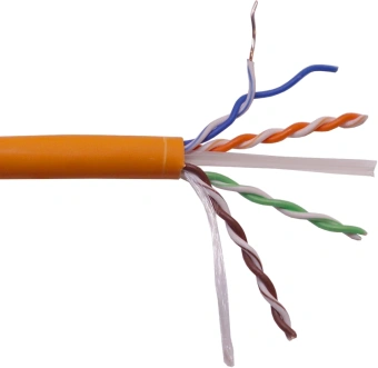 Кабель информационный Lanmaster LAN-6EUTP-HFLT-OR кат.6 UTP 4 пары 23AWG LSZH внутренний 305м оранжевый - купить недорого с доставкой в интернет-магазине