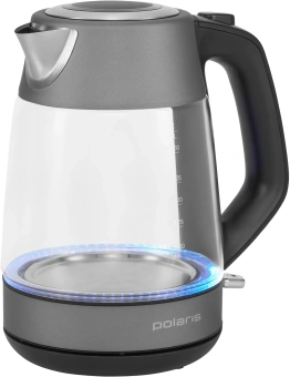 Чайник электрический Polaris PWK 1760CGL 1.7л. 2150Вт серый/черный корпус: стекло/металл - купить недорого с доставкой в интернет-магазине