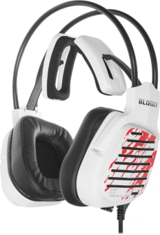 Наушники с микрофоном A4Tech Bloody G565 белый/рисунок 0.2м мониторные оголовье (G565 ENERGY WHITE) - купить недорого с доставкой в интернет-магазине
