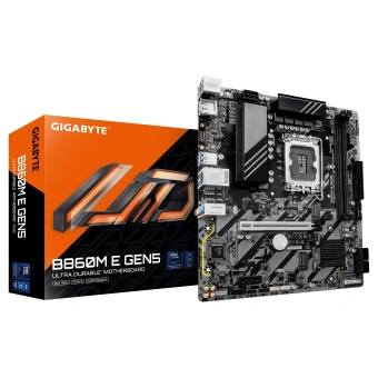 Материнская плата Gigabyte B860M E GEN5 Soc-1851 Intel B860 2xDDR5 mATX AC`97 8ch(7.1) GbLAN RAID+HDMI+DP - купить недорого с доставкой в интернет-магазине