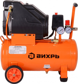 Компрессор винтовой Вихрь КП-195/24 безмасляный 195л/мин 24л 1100Вт оранжевый/черный - купить недорого с доставкой в интернет-магазине