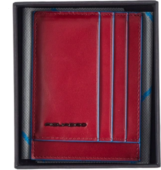 Чехол для кредитных карт Piquadro Blue Square PP2762B2R/R красный натур.кожа - купить недорого с доставкой в интернет-магазине
