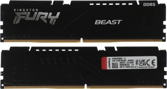 Память DDR5 2x8GB 6000MHz Kingston KF560C30BBK2-16 Fury Beast RTL Gaming PC5-48000 CL30 DIMM 288-pin 1.4В kit single rank с радиатором Ret - купить недорого с доставкой в интернет-магазине