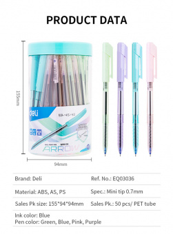 Ручка шариков. Deli Arrow EQ03036-1 прозрачный/ассорти d=0.7мм син. черн. (1шт) ассорти - цена, купить или заказать с доставкой в интернет-магазине Ручка шариков. Deli Arrow EQ03036-1 прозрачный/ассорти d=0.7мм син. черн. (1шт) ассорти - купить недорого с доставкой в интернет-магазине