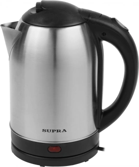 Чайник электрический Supra KES-1821 1.8л. 1500Вт серебристый/черный корпус: металл - купить недорого с доставкой в интернет-магазине
