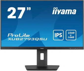 Монитор Iiyama 27" ProLite XUB2793QSU-B7 черный IPS LED 16:9 HDMI M/M матовая HAS Piv 300cd 178гр/178гр 2560x1440 100Hz DP 2K USB 5.6кг - купить недорого с доставкой в интернет-магазине