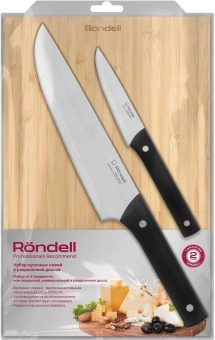Набор ножей кухон. Rondell Mustang RD-1977 компл.:3предм. разд.дос. дерево/черный блистер - купить недорого с доставкой в интернет-магазине