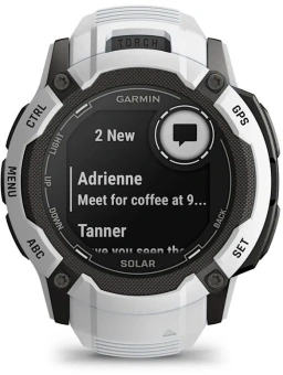 Смарт-часы Garmin Instinct 2X Solar 50мм 1" MIP корп.белый/черный рем.белый (010-02805-04) - купить недорого с доставкой в интернет-магазине