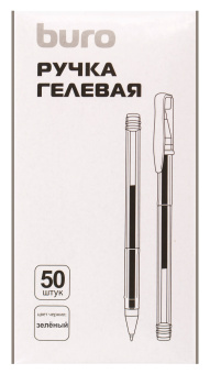 Ручка гелев. Buro Laconic прозрачный/зеленый d=0.7мм зел. черн. сменный стержень линия 0.5мм без инд. Маркировки - купить недорого с доставкой в интернет-магазине