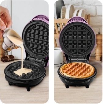 Вафельница Kitfort КТ-3685 550Вт розовый - купить недорого с доставкой в интернет-магазине