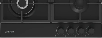 Газовая варочная поверхность Indesit THPM 642 WS/BL/I черный - купить недорого с доставкой в интернет-магазине
