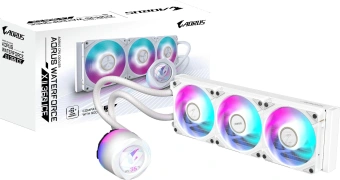 Система водяного охлаждения Gigabyte Aorus Waterforce X II 360I ARGB Soc-TR4/sTR5/AM5/AM4/1200/1700/1851 белый 4-pin 12-37.5dB Al LCD Ret (GP-AORUS WATERFORCE X II 360I) - купить недорого с доставкой в интернет-магазине