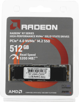 Накопитель SSD AMD PCIe 4.0 x4 512GB R7MP512G8 Radeon M.2 2280 - купить недорого с доставкой в интернет-магазине