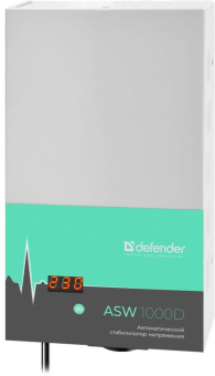 Стабилизатор напряжения Defender ASW 1000D 600Вт 1000ВА белый - купить недорого с доставкой в интернет-магазине