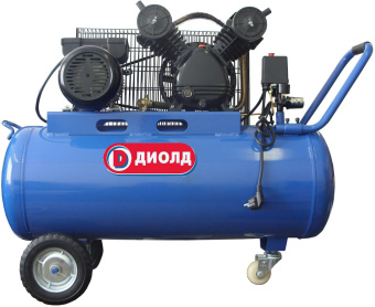Компрессор поршневой Диолд КМР-2300/100 масляный 369л/мин 100л 2300Вт синий/черный - купить недорого с доставкой в интернет-магазине