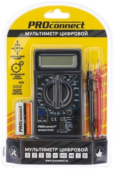 Мультиметр PROconnect M830B DT830B цифровой черный (13-3011) - купить недорого с доставкой в интернет-магазине