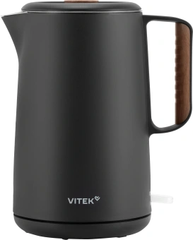 Чайник электрический Vitek VT-WK1093 1.7л. 2000Вт черный/дерево корпус: металл/пластик - купить недорого с доставкой в интернет-магазине