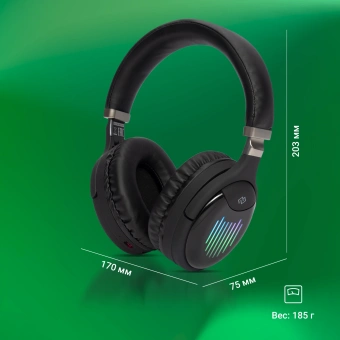 Гарнитура накладные Digma BT-16 черный беспроводные bluetooth оголовье (BT-16B) - купить недорого с доставкой в интернет-магазине