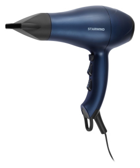 Фен Starwind SHD 6062 1800Вт черный/синий - купить недорого с доставкой в интернет-магазине