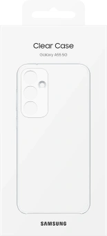 Чехол (клип-кейс) Samsung для Samsung Galaxy A55 Clear Case A55 прозрачный (EF-QA556CTEGRU) - купить недорого с доставкой в интернет-магазине