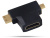 Переходник аудио-видео Premier 5-895-6 Micro HDMI (m)/HDMI (f)/Mini HDMI (m) черный - купить недорого с доставкой в интернет-магазине