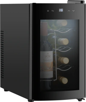 Винный шкаф Weissgauff WWC-08 Bottle 1-нокамерн. черный - купить недорого с доставкой в интернет-магазине