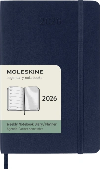 Еженедельник Moleskine CLASSIC SOFT WKNT Pocket 90x140мм 144стр. мягкая обложка синий сапфир - купить недорого с доставкой в интернет-магазине