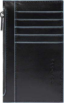 Чехол для кредитных карт Piquadro Blue Square PP6561B2R/N черный натур.кожа - купить недорого с доставкой в интернет-магазине