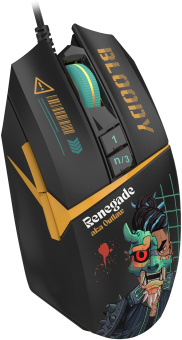 Мышь A4Tech Bloody W63 Max Renegade черный/рисунок оптическая 12000dpi USB (W63 MAX) - купить недорого с доставкой в интернет-магазине