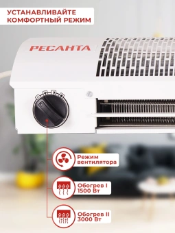 Тепловая завеса Ресанта ТЗ-3С 3кВт белый - купить недорого с доставкой в интернет-магазине