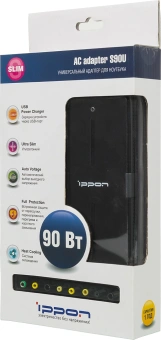 Блок питания Ippon S90U автоматический 90W 18.5V-20V 11-коннект. 4.5A 2.1A от бытовой электросети LED индикатор - купить недорого с доставкой в интернет-магазине