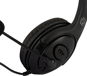 Наушники с микрофоном Оклик HS-M400 черный 1.8м накладные оголовье (1532019) - купить недорого с доставкой в интернет-магазине