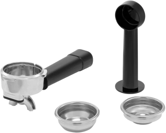 Кофеварка рожковая Kitfort КТ-7545 1350Вт серебристый/черный - купить недорого с доставкой в интернет-магазине