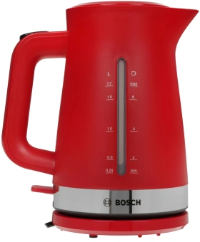 Чайник электрический Bosch TWK4M 1.7л. красный корпус: пластик (TWK4M224) - купить недорого с доставкой в интернет-магазине