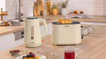 Чайник электрический Bosch TWK1M127 1.7л. 2400Вт бежевый корпус: пластик - купить недорого с доставкой в интернет-магазине
