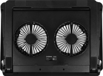 Подставка для ноутбука Digma D-NCP170-2x110RGB 18" 400x288x45мм 52дБ 2xUSB 2x 110ммFAN 1250г Fan-control металл/пластик черный - купить недорого с доставкой в интернет-магазине