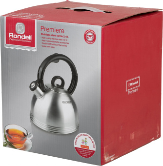Чайник металлический Rondell Premiere RDS-237 2.4л. стальной - купить недорого с доставкой в интернет-магазине