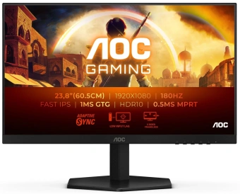 Монитор AOC 23.6" 24G42E черный IPS LED 16:9 HDMI матовая 300cd 178гр/178гр 1920x1080 180Hz DP FHD 3кг - купить недорого с доставкой в интернет-магазине