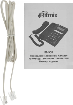 Телефон проводной Ritmix RT-550 белый/серый - купить недорого с доставкой в интернет-магазине