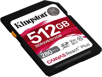 Флеш карта SDXC 512GB Kingston SDR2V6/512GB Canvas React Plus w/o adapter - купить недорого с доставкой в интернет-магазине