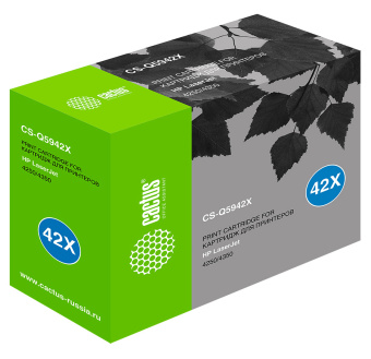 Картридж лазерный Cactus CS-Q5942X Q5942X черный (20000стр.) для HP LJ 4250/ 4350 - купить недорого с доставкой в интернет-магазине