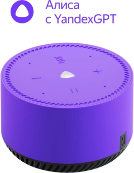 Умная колонка Yandex Станция Лайт Алиса фиолетовый 5W 1.0 BT 10м (YNDX-00025P) - купить недорого с доставкой в интернет-магазине