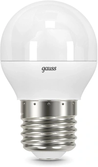 Лампа светодиодная Gauss 7Вт цок.:E27 шар 220B св.свеч.бел.нейт. (упак.:1шт) (105102207-D) - купить недорого с доставкой в интернет-магазине