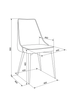 Стул для дома Бюрократ CH-K4_2 комплект 2шт бежевый Holland 06 металл черный на ножках (CH-K4_1/HL07_2) - купить недорого с доставкой в интернет-магазине