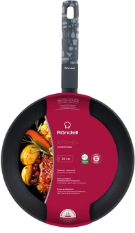 Сковорода Rondell Kitchen RDA-1982 круглая 24см покрытие: Xylan Plus ручка несъемная (без крышки) черный - купить недорого с доставкой в интернет-магазине