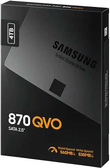Накопитель SSD Samsung SATA-III 4TB MZ-77Q4T0BW 870 QVO 2.5" - купить недорого с доставкой в интернет-магазине