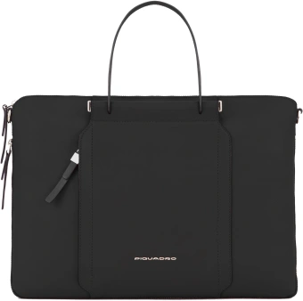 Деловая сумка женская Piquadro Circle CA4021W92/N с отделением для ноутбука 15.6" черная натур.кожа - купить недорого с доставкой в интернет-магазине