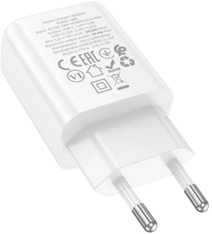 Сетевое зар./устр. Hoco N60 Gentle 20W 3A (PD) белый (44228) - купить недорого с доставкой в интернет-магазине